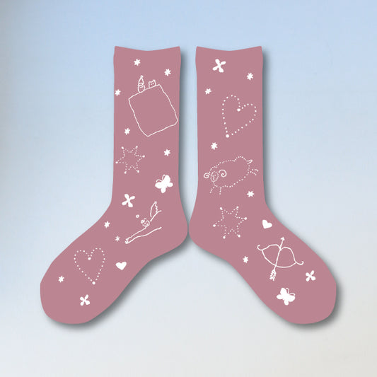 靴下(スモーキーピンク)