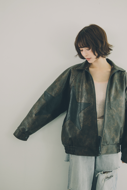 ECO LEATHER STAR JACKET